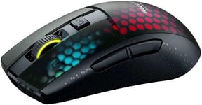 Burst Pro Air - Souris de jeu RGB sans-fil légère et symétrique, avec capteur optique Owl-Eye de 19 000 PPP, interrupteurs optiques, Titan Wheel, poids de 81 grammes, noire