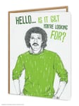 Lionel Ritchie Hello Birthday Card Funny Witty Comedy Humour Illustration Sketch