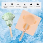 (Monkey)Reusable Ice Cream Mould 20Pcs Sticks Silicone Ice Cream Bar Mold Mini