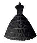 Jupon Long Cerceau Noir,Crinoline,Robe De Rh,Jupe,Sous-Jupe,Accessoires De Mariage,Mariage