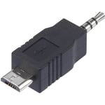 Adaptateur Jack mâle 2.5 mm vers USB 2.0 mâle Micro-B pour noir 1 pc(s)