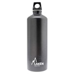 LAKEN Bouteille d'eau en aluminium Futura de avec bouchon à vis et goulot étroit, Gourde Alum 1 Litre, Granite