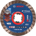 Bosch Professional 1x Disque à Tronçonner Diamanté X-LOCK EXPERT MultiMaterial Turbo (pour Béton, Brique, Tuiles, Pierre tendre, Ø 115 x 22,23 mm, Accessoire Meuleuse Angulaire)