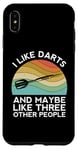 iPhone XS Max I Like Darts Cricket Dart 501 Beer Retro Funny Throwing Game Case