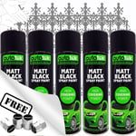 5 x Autotek MATT BLACK Spray Paint For Metal Fence, Gate, Grills, Pipes +GL+CP