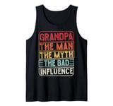 Vintage Grandpa The Man The Myth The Bad Influence Retro Tank Top