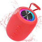 Enceinte Bluetooth Portable, Haut-Parleur BT5.3 sans Fil 20W Bluetooth Speaker Basses Riches 16H avec Lumière LED, Supporte Radio FM, TF, USB, AUX pour Maison, Cyclisme, Extérieur, Voyages, Douche