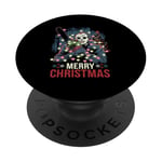 Merry Christmas Horror Fan Slasher 80s-Themed PopSockets Adhesive PopGrip