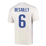 2020-2021 France Away Football Soccer T-Shirt (Marcel Desailly 6)