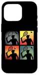 Coque pour iPhone 16 Pro Joueur de tennis Pop Art - Amateur de tennis vintage