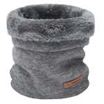 Rayson Écharpe en Tricoté Hiver pour Homme et Femme Cache-cou Chaud Unisexe Tour de Cou Avec Doublure en Peluche(Gris,taille unique)