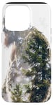 Coque pour iPhone 15 Pro Max Bigfoot Figurine Sasquatch Yeti Nature Double exposition Art