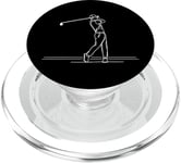 Golf Club One Line Art Dessin Golf PopSockets PopGrip pour MagSafe