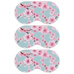 SMUG Satin Sleep Mask & Eye Mask - Deep Dream Sleep Masks for Women & Men - Soft Sleeping Eye Mask to Nourish Skin, & Reduce Dark Circles - Eye Sleep Mask to Block Out Light - Cherry Blossom 3-Pack