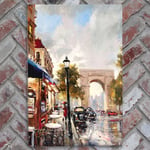 Arc De Triomphe Tile Plaque Sign Wall Art Paris Scene Brent Heighton 30x20cm