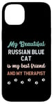 Coque pour iPhone 14 Plus Chat bleu russe, maman, papa, propriétaire, amant, thérapeute et ami