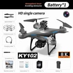 Xiaomi-Drone ATA JIA KY102,8K,Caméra Touriste Professionnelle,Photographie Aérienne,Évitement d'Obstacles 360,Flux Optique,Avion RC à Quatre Axes - Type 8K single 1B #B