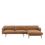 Muuto - Outline Sofa Chaise Longue Right, Vidar 554 - Divansoffor - Anderssen & Voll - Blå