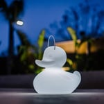 Goodnight Light DUCK-DUCK XL -design-LED-ulkovalo, valkoinen