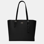 Coach Womens Leather Mollie Tote Bag - Black - One Size