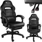 TecTake® Chaise Gaming Chaise de Bureau Fauteuil de Bureau Fauteuil pivotant Design avec Coussin Lombaire, Chaise Ergonomique, Fauteuil avec Accoudoirs, Roulette, Hauteur réglable, Teletravail