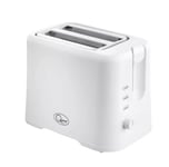 2 Slice White Toaster Variable Browning Control Reheat Defrost 870W