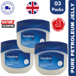 3x Vaseline Original Pure Petroleum Jelly Body Care Protectant Skin Cream 250ml