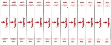 5 SHEETS OF GOLF IMPACT LABELS. FOR FITTING IRON LIE ANGLE