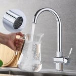 Auralum - Elégant Robinet Mitigeur Cuisine Pivotant à 360° Eau Chaude et Froide Mitigeur d'Évier Robinetterie en Laiton Chromé pour Cuisine