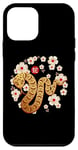 Coque pour iPhone 12 mini Enveloppe rouge motif fleur porte-bonheur serpent année lingot art au dos