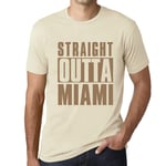 Homme Tee-Shirt Tout Droit Sorti De Miami - Straight Outta Miami - T-Shirt Graphique Éco-Responsable Vintage Cadeau Nouveauté