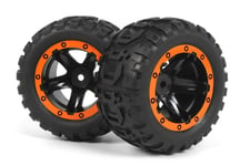 BLACKZON Slyder MT Wheels/Tires Assembled (Black/Orange)