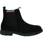 Tommy Hilfiger Bottines Chelsea Homme en Daim, Noir (Black), 44