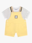 HUGO BOSS Baby T-Shirt & Dungarees Set, Yellow/Multi