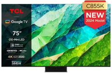 TCL 75C855K 75" 4K/120HZ UHD QD-MINI LED SMART TV - 2 YEAR WARRANTY