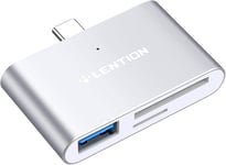 Lecteur De Cartes Usb C Vers Sd/Micro Sd Avec Adaptateur Usb 3.0,Adaptateur Usb C Compatible Avec Macbook Air/Pro 2023-2016 Nouvel Ipad Pro/Mac Air,Surface,Plus D'Appareils De Type C(Cs15)