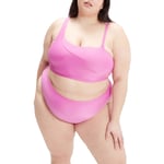 Speedo Womenss Plus Size Asymmetric Bikini in Violet - Size 18 UK