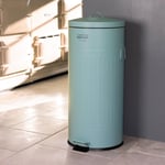 30L Retro Steel Waste Rubbish Kitchen Pedal Bin