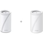 TP-LINK Deco BE65-5G 5G/4G/3G -modeemi ja WiFi 7 -tukiasema + WiFi 7 -tukiasema