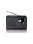 Lenco DAR-017BK - Compact and stylish DAB+/FM radio with Bluetooth® and wooden casing - Black - DAB+/FM - Mono - Svart