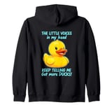 The Little Voices In My Head Funny Ducks Zip Hoodie