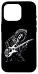 Coque pour iPhone 16 Pro Skeleton Guitar Guy Rock And Roll Band Rock On