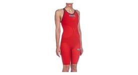 Arena powerskin carbon air   2 femme   red   dos ouvert    combinaison natation