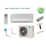 Climatisation Daikin - Prêt à poser - 3500W R32 BLUEVOLUTION REVERSIBLE FTXF35A + KIT DE POSE 15 METRES + SUPPORT MURAL