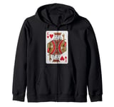 King Of Hearts Valentines Day Cool V-Day Couple Matching Zip Hoodie