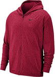 Nike Dry Hoodie Full Zip Hyperdry T-Shirt Homme, Team Red/HTR/Black, FR : M (Taille Fabricant : M)