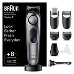 Braun Tondeuse À Barbe Professionnelle Series 7 BT7420, Electrique, ProBlade, Rasoir de Précision, Styling Grâce À 40 Réglages De Longueurs, Accessoires, Base De Recharge, Étui De Voyage