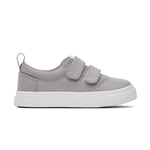 TOMS Boy's Unisex Kids Fenix Double Strap Sneaker, Drizzle Grey Canvas, 4 UK Child