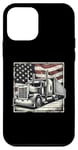 iPhone 12 mini Semi-Trailer Trucker Big Rig American Flag Truck Driver Case