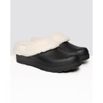 Hunter Play Womens Sherpa Insulated Clog - Black - Size UK 5